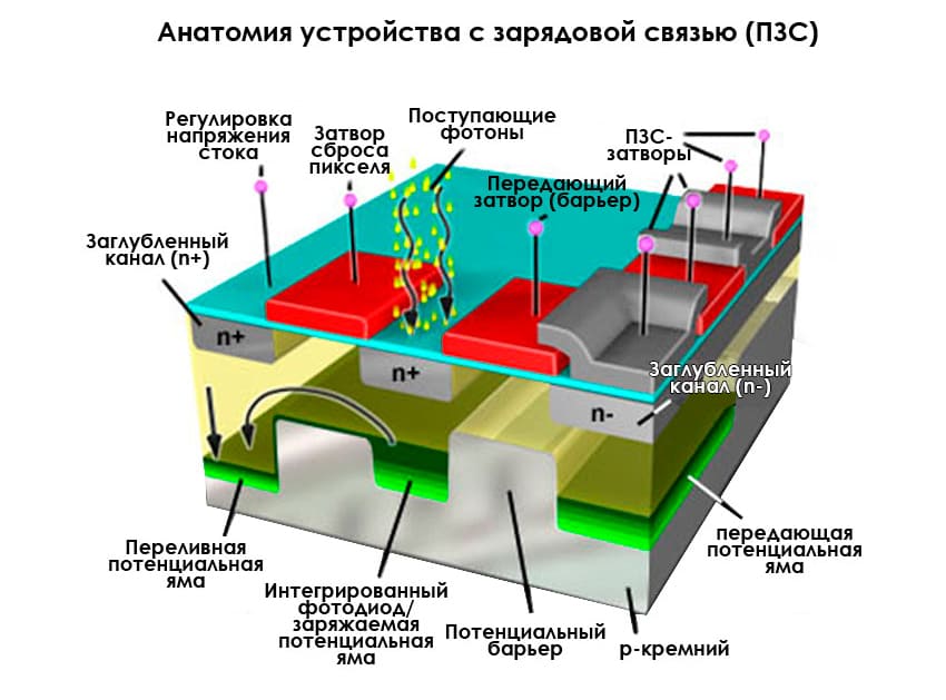Приборы с зарядовой связью на примере ПЗС-матриц